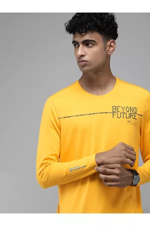 SPYKAR Men Typography Printed Long Sleeves Casual T-shirt