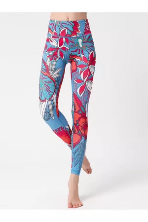 JC Collection Women Floral Printed Training Tights