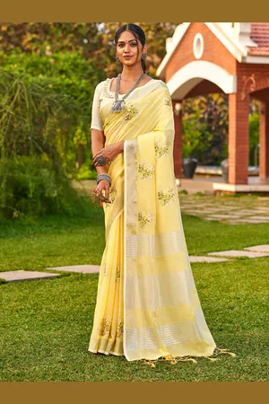 Buy online Jacquard Work Banarasi Saree With Blouse from ethnic wear for  Women by Lyzoo for ₹1249 at 75% off | 2024 Limeroad.com