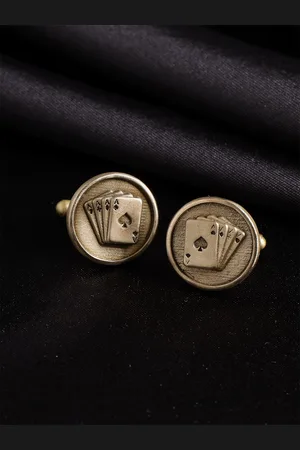 COSA NOSTRAA Men Gold-Plated Quirky Cufflinks