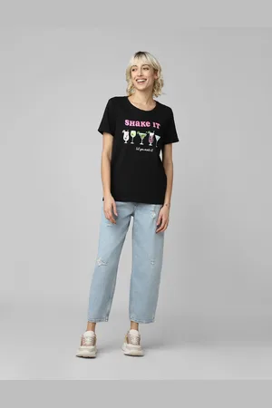 ONLY ONLKITA Printed Knitted CottonT-shirt