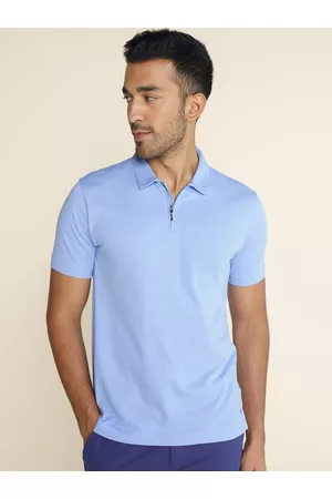 DaMENSCH Zipper Polo Pique T-Shirt