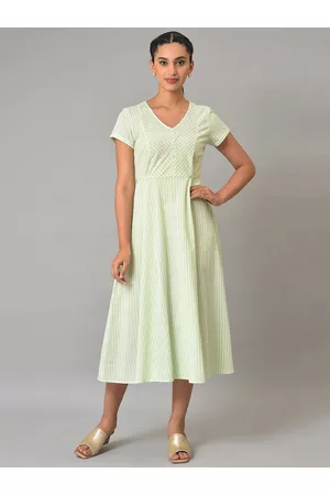 AURELIA V-Neck Fit & Flare Midi Dress