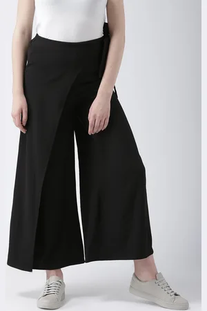 DODO & MOA Women Black Regular Fit Solid Trousers