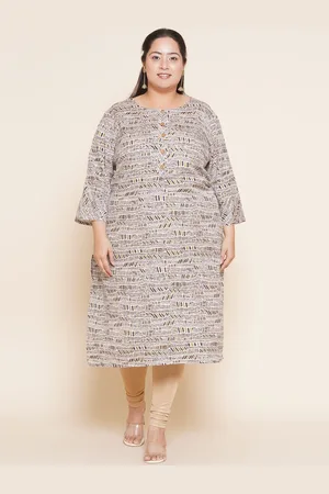 John Pride Plus Size Tribal Printed Pure Cotton Kurta