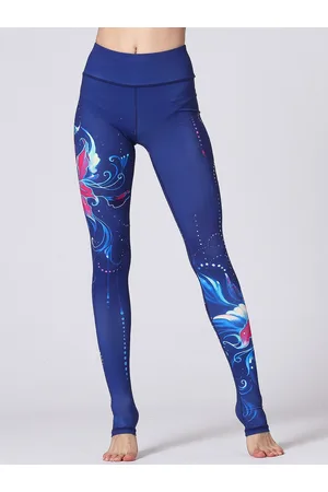 JC Collection Women Printed Rapid-Dry Mid-Rise Tights