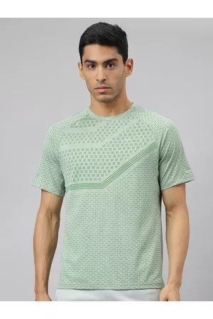 Alcis Men Anti-Static Slim-Fit Round Neck Distance Running T-Shirt