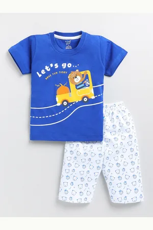 Toonyport Boys Printed Pure Cotton T-shirt with Shorts