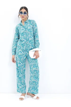 Ketch Women Floral Printed Shirt With Trouser