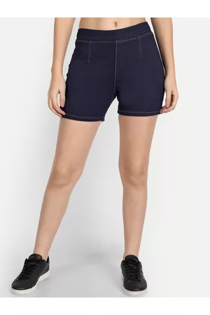 AngelFab Women High-Rise Denim Shorts
