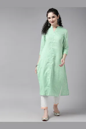 Cayman Striped Regular Pure Cotton Kurta with Trousers