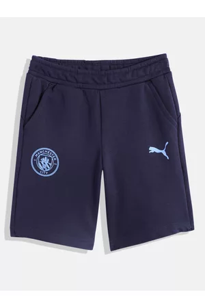 PUMA Boys Manchester City FC Printed Regular fit Sports Shorts