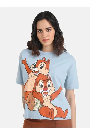 Kazo Graphic Printed Drop-Shoulder Sleeves Loose Fit Disney T-Shirt