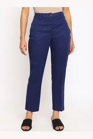 Fabindia Women Comfort Slim Fit Formal Trousers