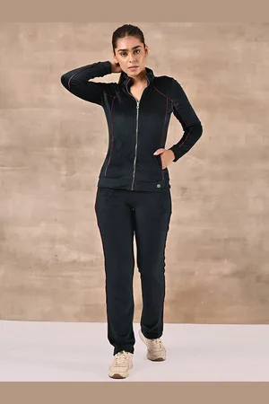 Lakshita Velour Paneled Mock Collar Tracksuits