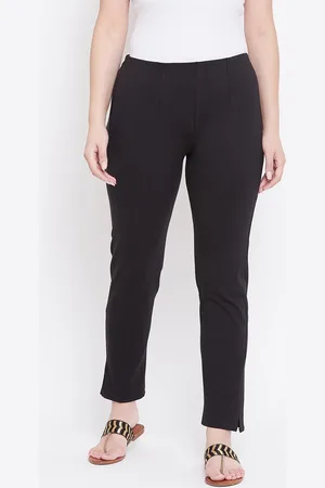 Castle Women Mid Rise Smart Cotton Slim Fit Trousers