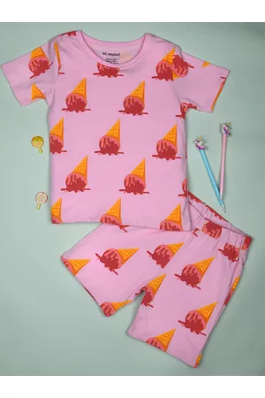 BE AWARA Kids Conversational Printed Pure Cotton Clothing Set