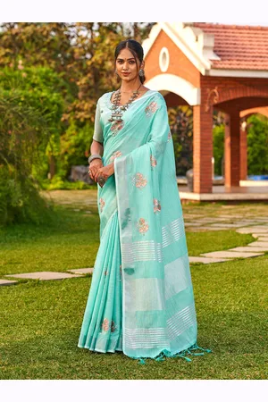 Buy Mitera Ethnic Motifs Zari Silk Blend Banarasi Saree Online at Best  Price | Distacart