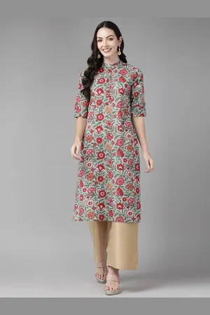 Cayman Floral Printed Pure Cotton Kurta