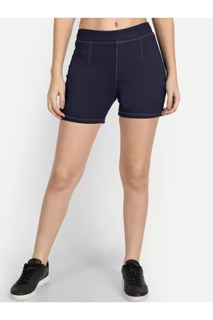 AngelFab Women High-Rise Denim Shorts