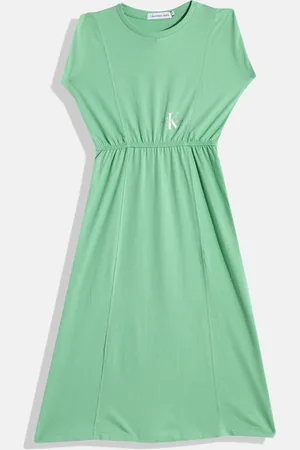 Calvin Klein Girls Organic Cotton Fit & Flare Midi Dress