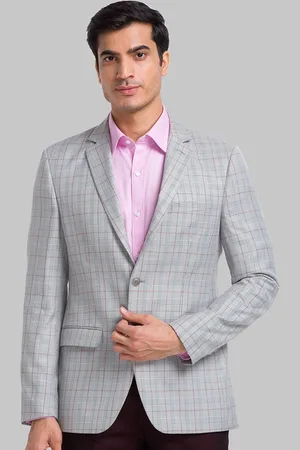 Park Avenue Checked Single-Breasted Slim-Fit Blazers