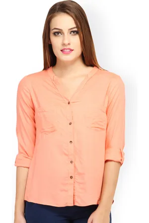 Cation Women Peach-Coloured Shirt
