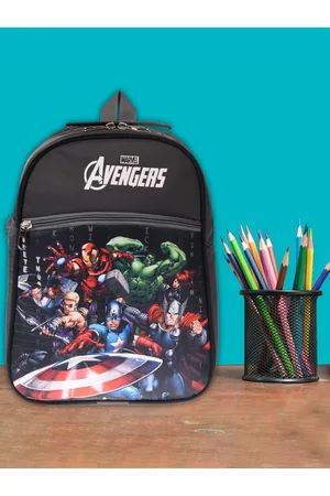 Kuber Industries Marvel Avengers 3 Compartment Kid School Bag Backpack