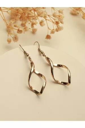 Priyaasi Gold-Plated Contemporary Drop Earrings