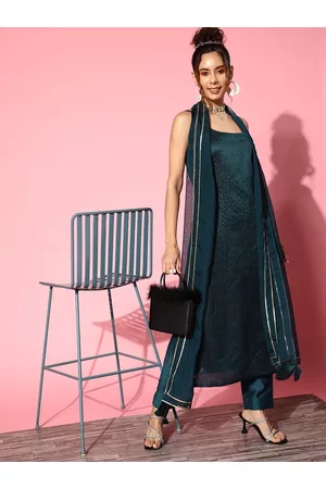 Inddus Women Kurta with Trousers & With Dupatta