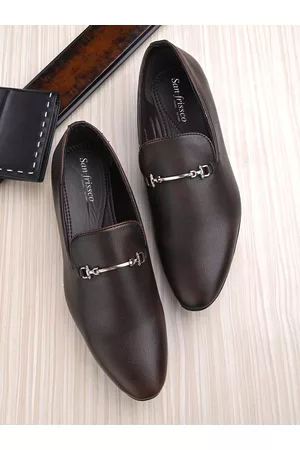 San Frissco Men Round Toe Slip On Formal Shoes