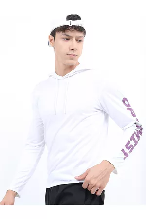 Ketch Men White Typography Printed Slim Fit T-shirt