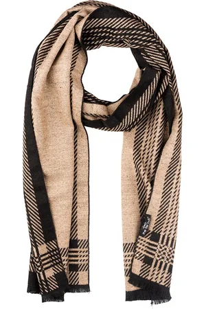 The Tie Hub Men Checked Woolen Scarf With Frayed Border