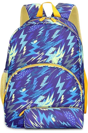 THE CLOWNFISH Kids Cosmic Critters Printed Water-Resistant Ergonomic Backpack with Pouch