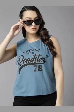 Roadster Brand Logo Print Top
