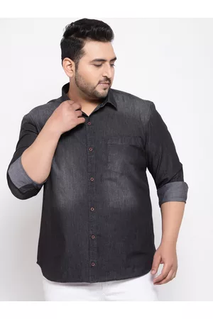 Pluss Men Regular Fit Denim Shirt