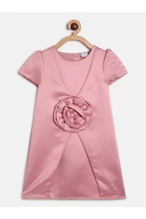 MINI KLUB Girls Round Neck A-Line Dress