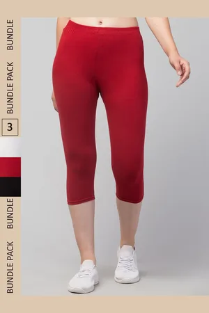 Apraa & Parma Clothing Women Pack of 3 Skinny Fit Cotton Capris