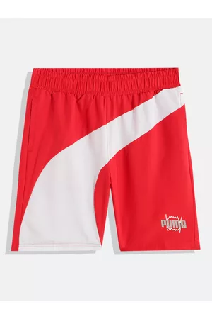 PUMA Boys Colourblocked Relaxed Fit Basketball Clyde Shorts