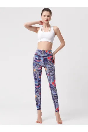 JC Collection Women Printed Slim-Fit Ankle-Length Gym Tights