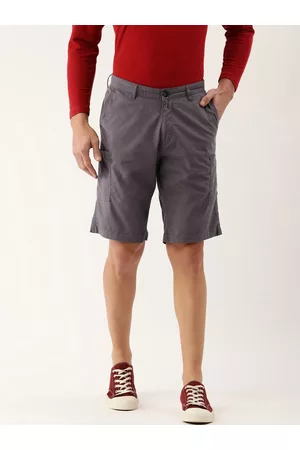 IVOC Men Pure Cotton Slim Fit Cargo Shorts