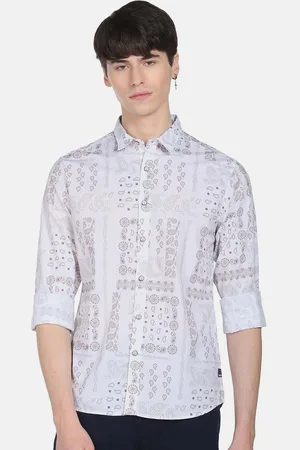 Flying Machine Ethnic Motif Printed Cotton Casual Shirt