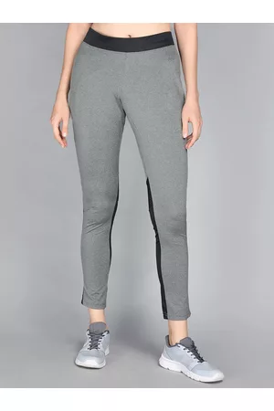 women colourblocked mid rise ankle length breathable track pants