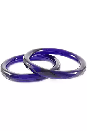 NMII Set Of 2 Glass Glossy Finished Kada Bangles