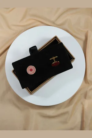Tossido Gold-Plated Round Cufflink