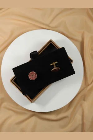 Tossido Gold-Plated Floral Cufflink