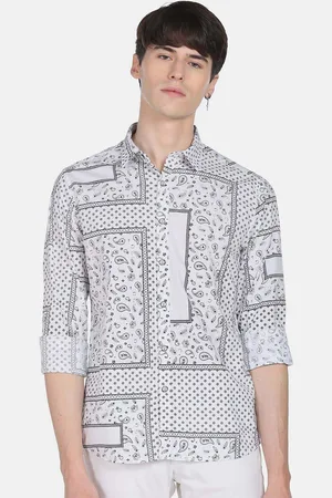Flying Machine Ethnic Motif Printed Cotton Casual Shirt