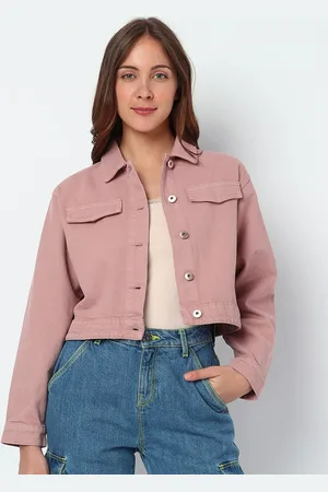 VERO MODA Jeans Couture Cotton Crop Denim Jacket