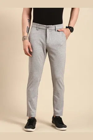 Being Human Men Self Design Textured Slim Fit Mid-Rise Chinos Trousers