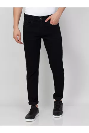 Lifestyle Men Mid-Rise Cuffed Hem Cotton Jeans